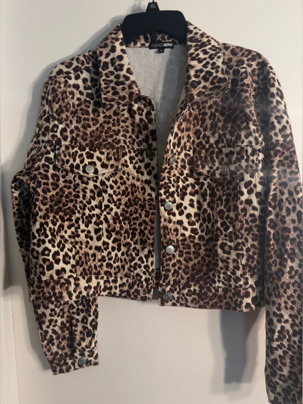Fashion Nova Leopard Print long sleeve jacket - Brown & dark brown